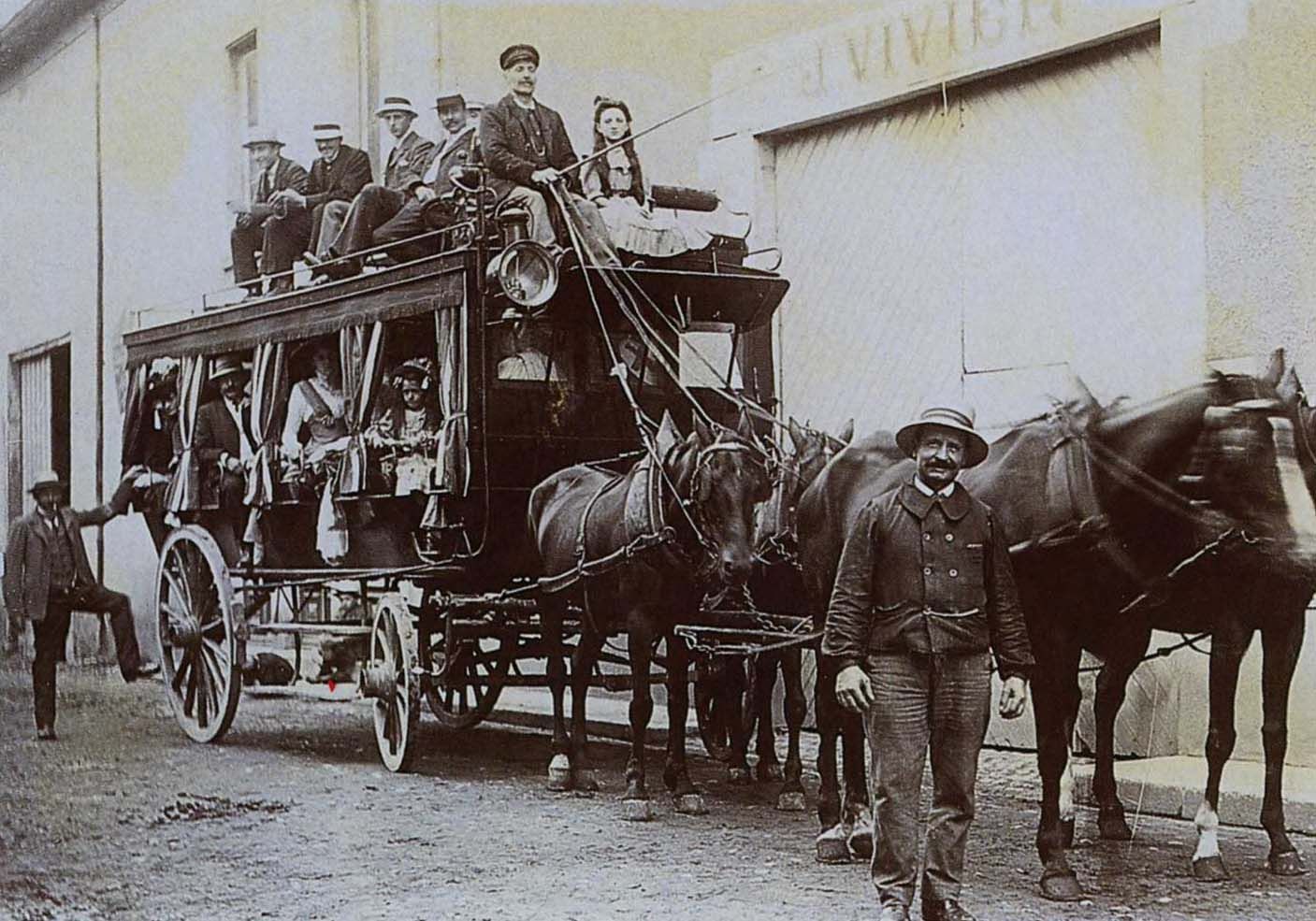 Alexandre Faure with stagecoach